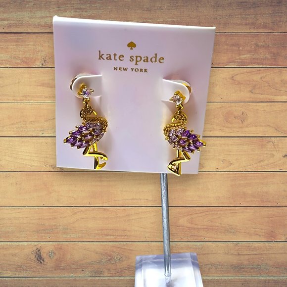 Kate Spade Stork Earrings BNWT - Picture 2 of 7